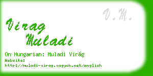 virag muladi business card